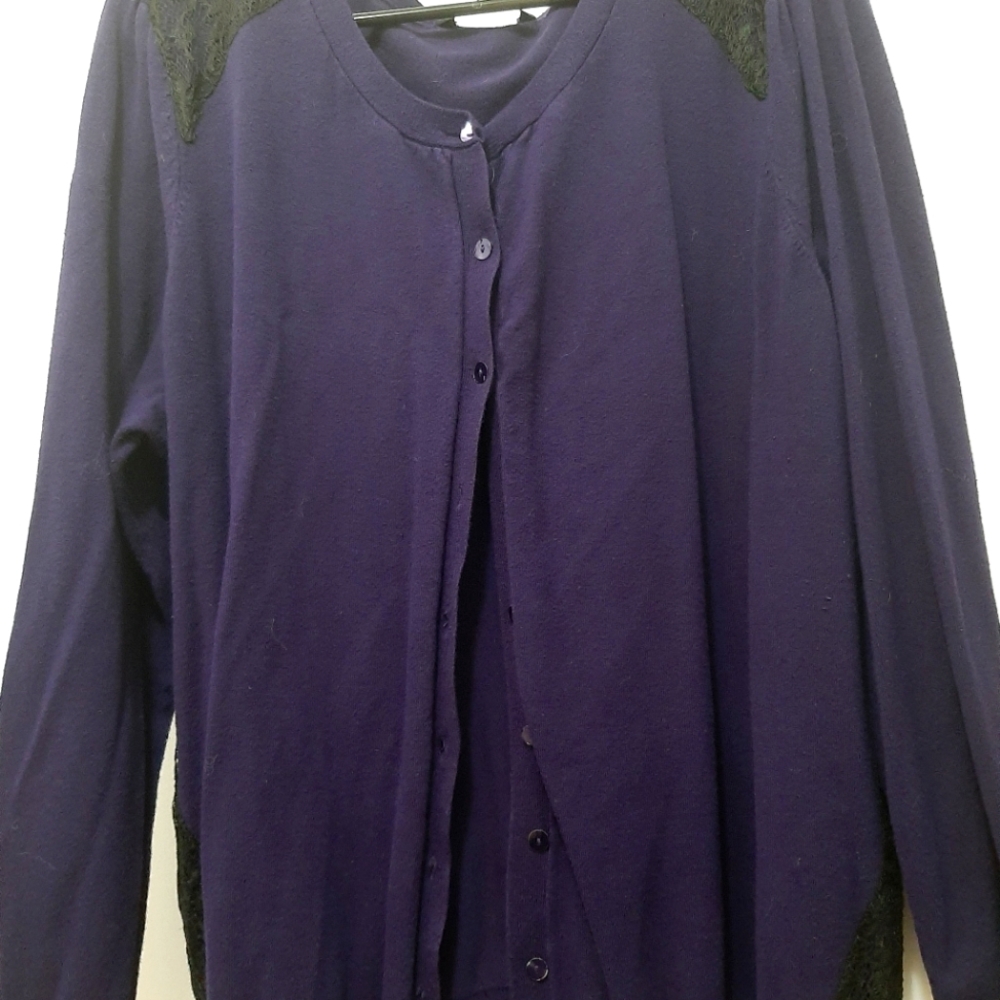Violet and Black Lace Cardigan